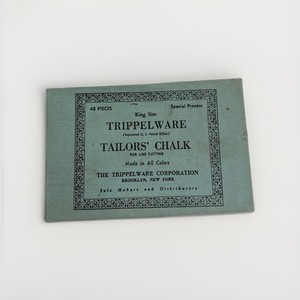 TRIPPELWARE Giant Size Tailors Chalk 48 Pieces Full Box White Rare New Old Stock