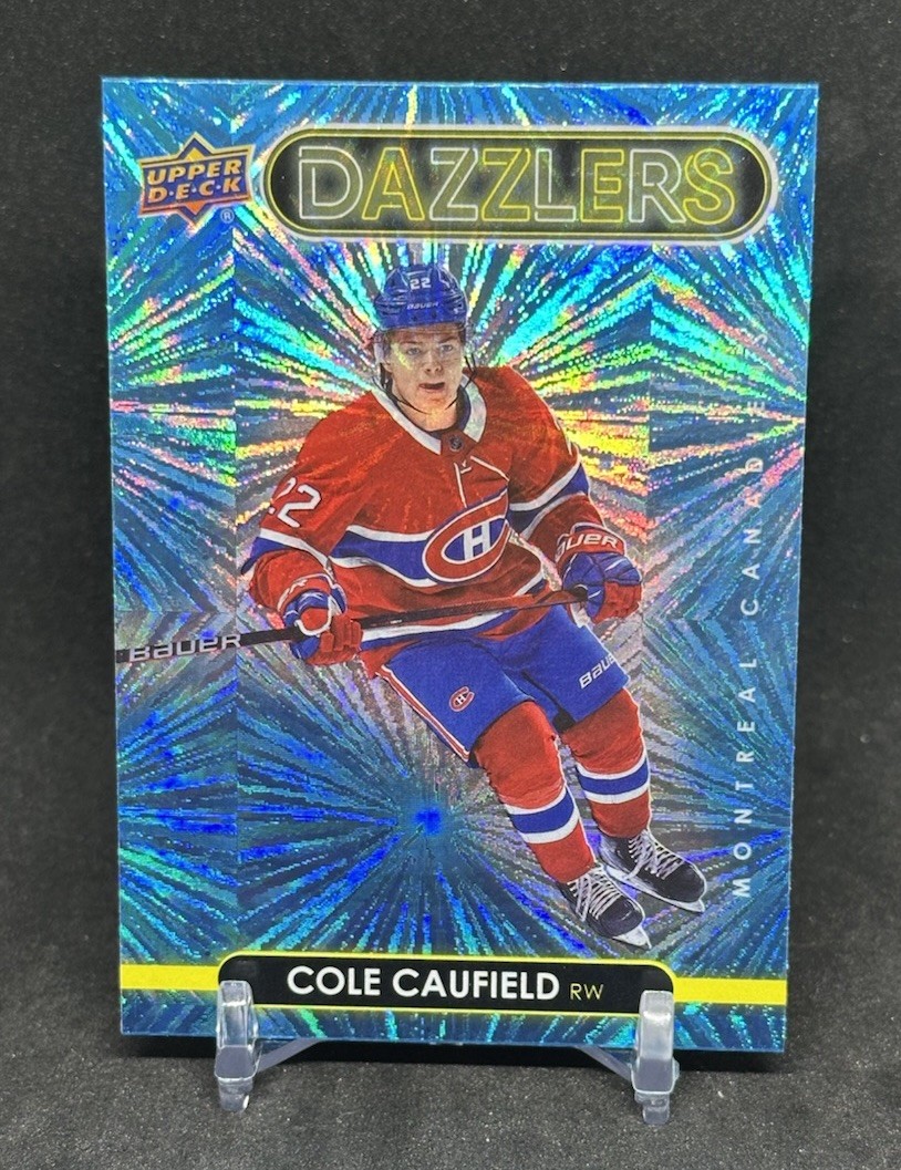 2021-22 Upper Deck Series 1 Blue Dazzlers Cole Caufield #DZ-25 RC Canadiens