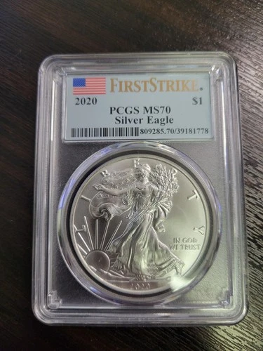 2020 American Silver Eagle First Strike PCGS MS70