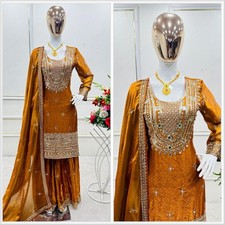 SALWAR KAMEEZ INDIAN WEDDING PAKISTANI PARTY WEAR DRESS SHARARA BOLLYWOOD SUIT