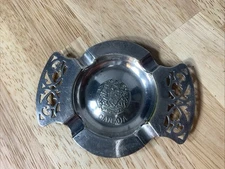 Vintage Silver Plated Canada Emblem Ashtray