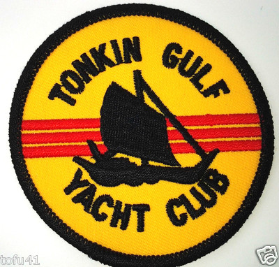 U.S.NAVY "TONKIN GULF YACHT CLUB" VIETNAM VETERAN 4"X7" BUMPER STICKER. 2 PER ORDER