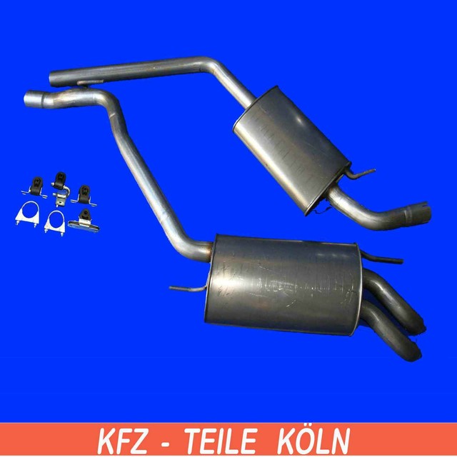 EDELSTAHL VW T4 2.5 TDI Mittelschalldämpfer + Endschalldämpfer + Montagesatz EDELSTAHL VW T4 2.5 TDI Mittelschalldämpfer + Endschalldämpfer + Montagesatz