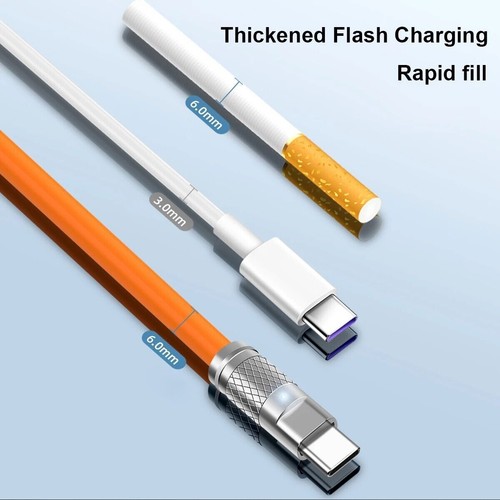 120W Super Fast Charging Type C to Type C Liquid Silicone USB Cable For Android - Zdjęcie 8 z 16