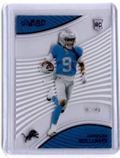 2022 Panini Chronicles #CVR-20 Jameson Williams Clear Vision Rookies Purple #/49