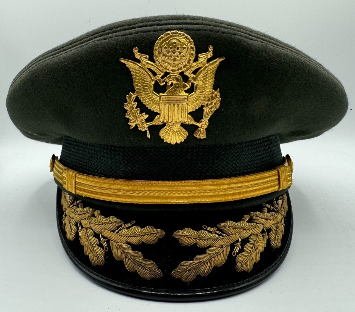 Vintage Vietnam War era US Army Officer Dress Visor Cap Hat