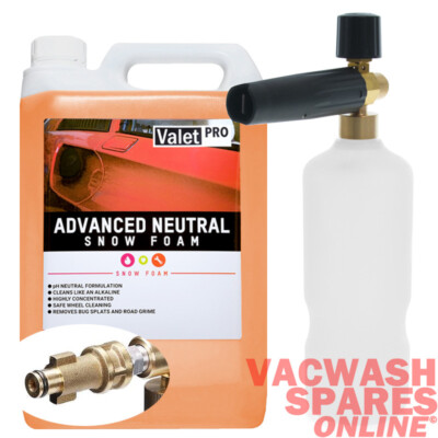 PROFESSIONAL SNOW FOAM LANCE & VALETPRO ADV NEUTRAL SNOW FOAM 5L *FITS BOSCH*