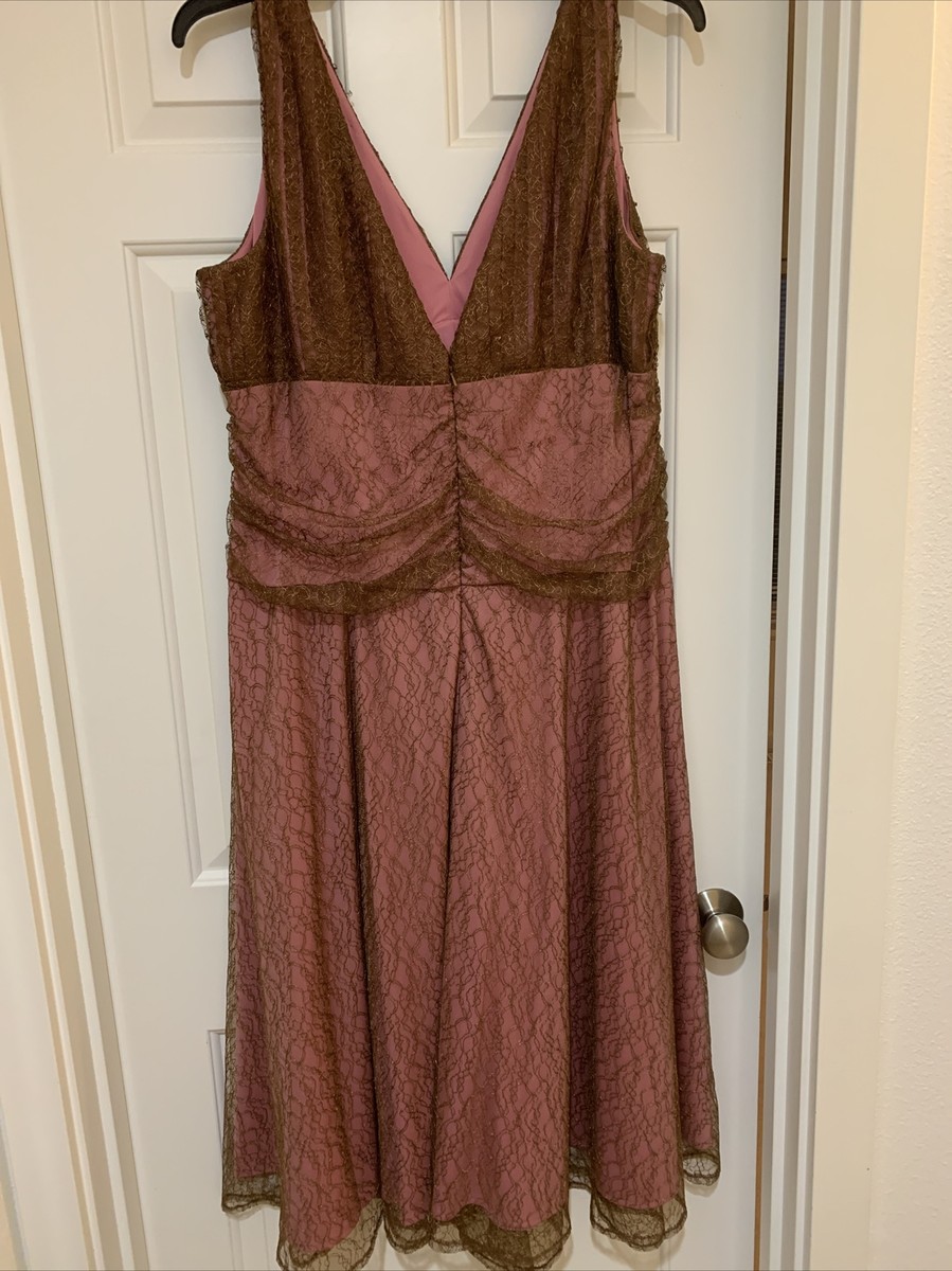JS boutique dress size 22 pink and brown lace. sleeveless v neck. Beaded | eBay JS boutique dress size 22 pink and brown lace. sleeveless v neck. Beaded | eBay