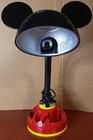 Vintage Disney Mickey Mouse Gooseneck Desk Lamp W/Rotating Carousel Organizer