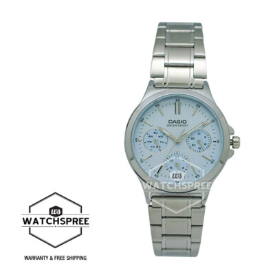 Casio Ladies' Standard Analog S.Steel Band Watch LTPV300D-2A LTP-V300D-2A