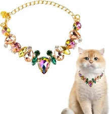 Dog Cat Rhinestone Diamante Collar Necklace Puppy Crystal Bling Pet Accessory