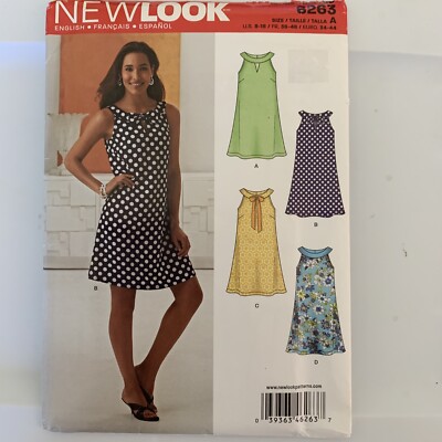 New Look 6263 SIZE 8-18 MISSES Sleeveless A-Line Dress UNCUT | eBay