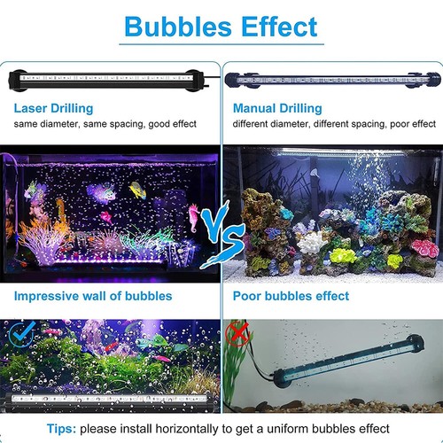 RGB Underwater LED Air Bubble Light Aquarium Lights Submersible for Fish Tank UK - Picture 5 of 18