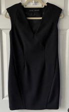 Zara Basic Women's Size XS Career Work Black Sleeveless v neck dress