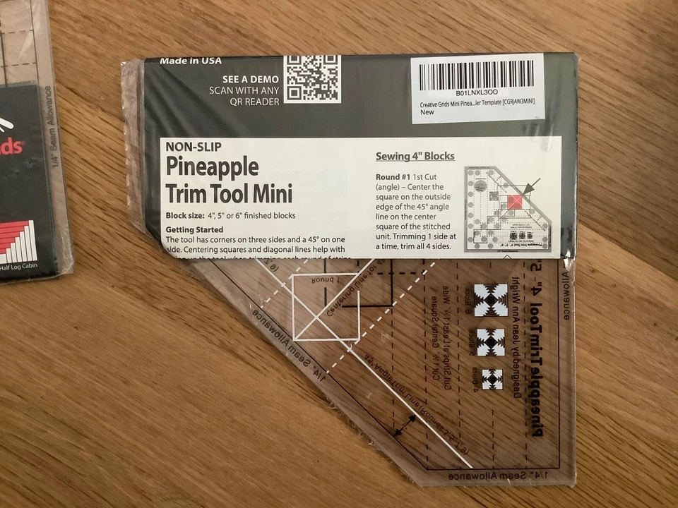 "Lote de 3 rejillas creativas de herramienta de recorte de piña mini, herramienta y regla de recorte de cabina de troncos de 4""" Foto 3 de 4