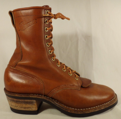 Vintage Danner Brown Leather Packer Riding Boot Men 7 EE Wide * Women 8 Approx