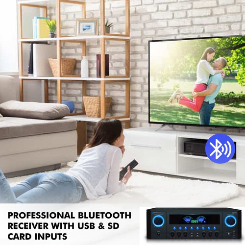 Technical Pro 1000W Bluetooth Receiver mit USB/SD-Karte, 2 Mikrofoneingänge, Recorder - Bild 7 von 7