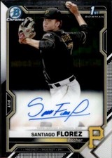 2021 Bowman Chrome Prospect Autographs Santiago Florez