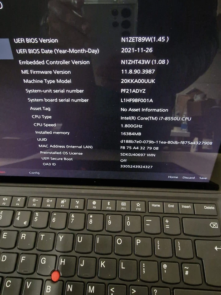 Lenovo ThinkPad X1 Tablet 3rd Gen QHD i7-8550u 16GB RAM 256 SSD Win 11 Warranty - Image 3 of 4