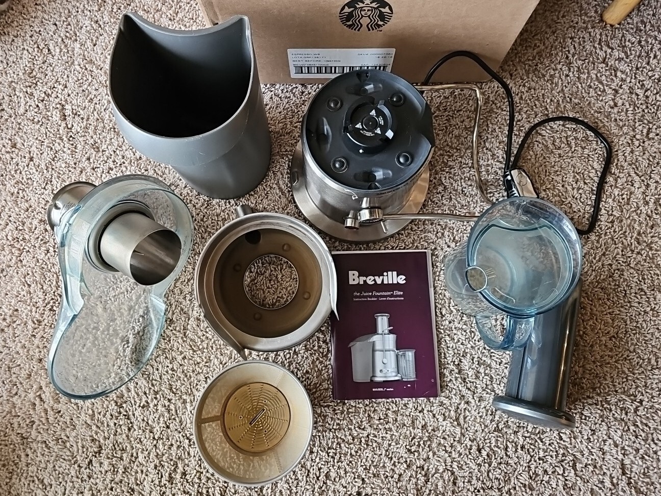 Breville 800JEXL Juice Fountain Elite Centrifugal Juicer Brushed Stainless Steel