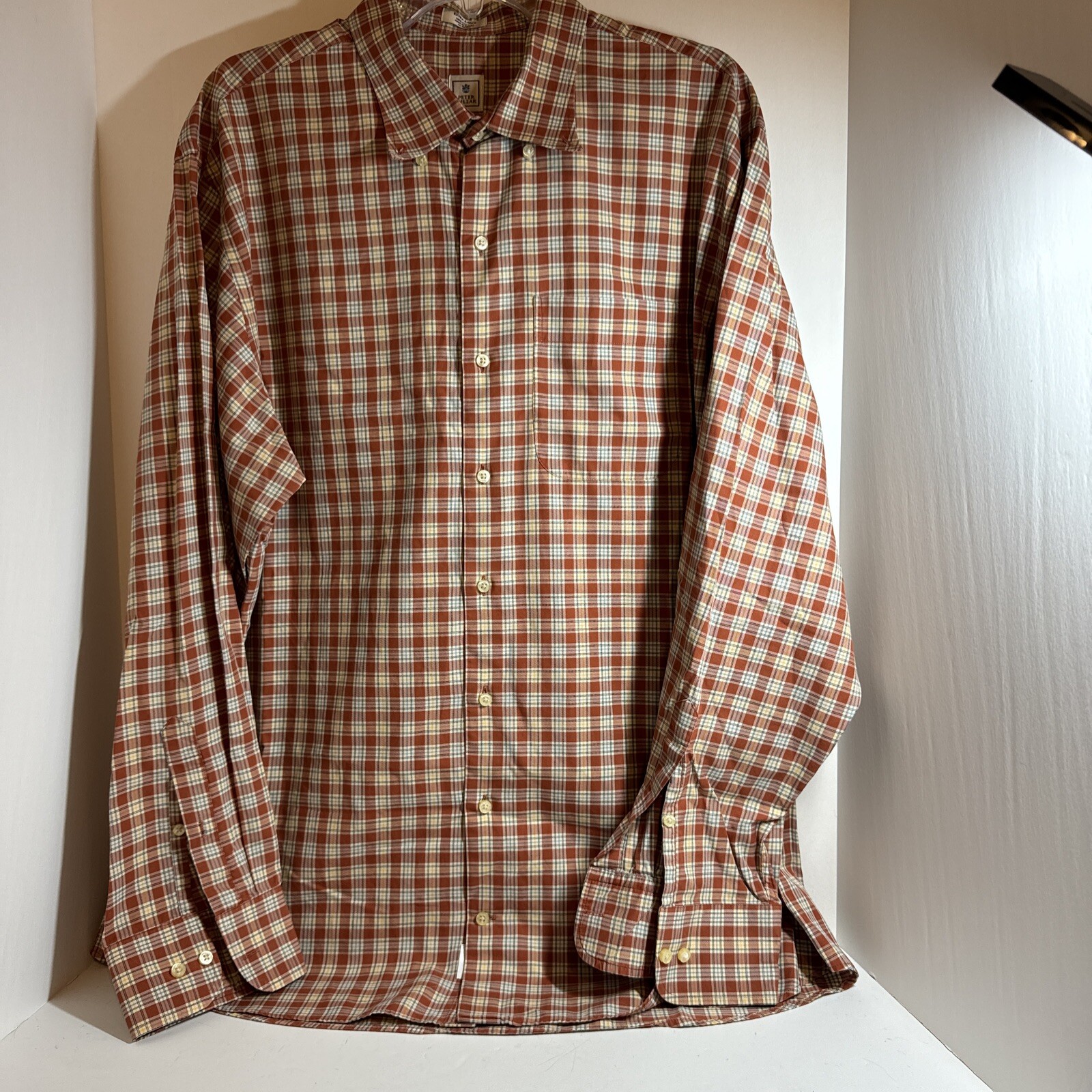 Peter Millar Button Down Multicolor Checked Shirt… - image 1