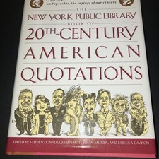 THE NEW YORK PUBLIC LIBRARY BOOK OF 20TH CENTURY AMERICAN QUOTATIONS-NEW
