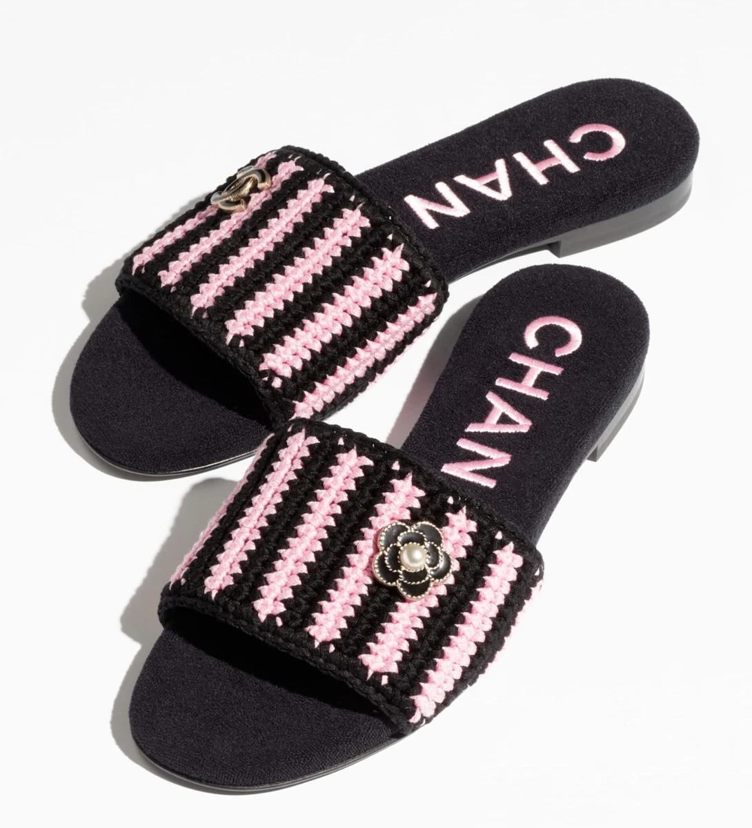 CHANEL Women's Striped Sandals for sale | eBay