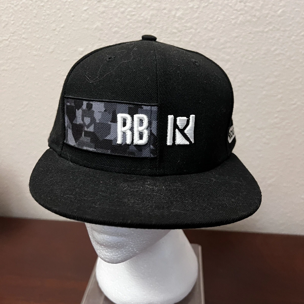 ROUTINE BASEBALL BLACK CAP HAT RB R CAMPO BILL Size 7.25 eBay