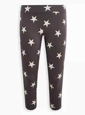 Torrid Crop Simple Stars High Rise Stretch Signature Legging Gray 3X 41369