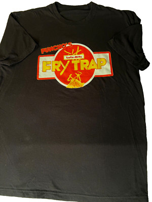 Puncho's Late Nite Fry Trap Men's Graphic T-shirt Black ( Large )
