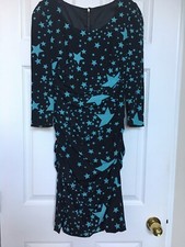 Dolce & Gabbana Star Print Silk Stretch Sexy Party Dress IT42 US6 UK 8-10