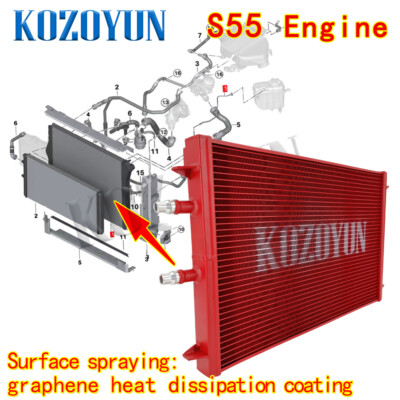 Radiator 17112284608 for BMW S55 F80 M3 F82 F83 M4 F87 M2C 3.0T 14-20