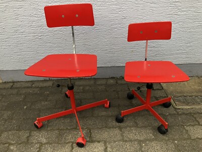 TWO Danish Mid Century RASMUSSEN KEVI Swivel Chair Office/Dining