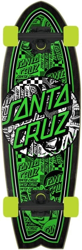 Santa Cruz Flier Collage Shark Cruiser Complete Sz 27.7 x 8.8in