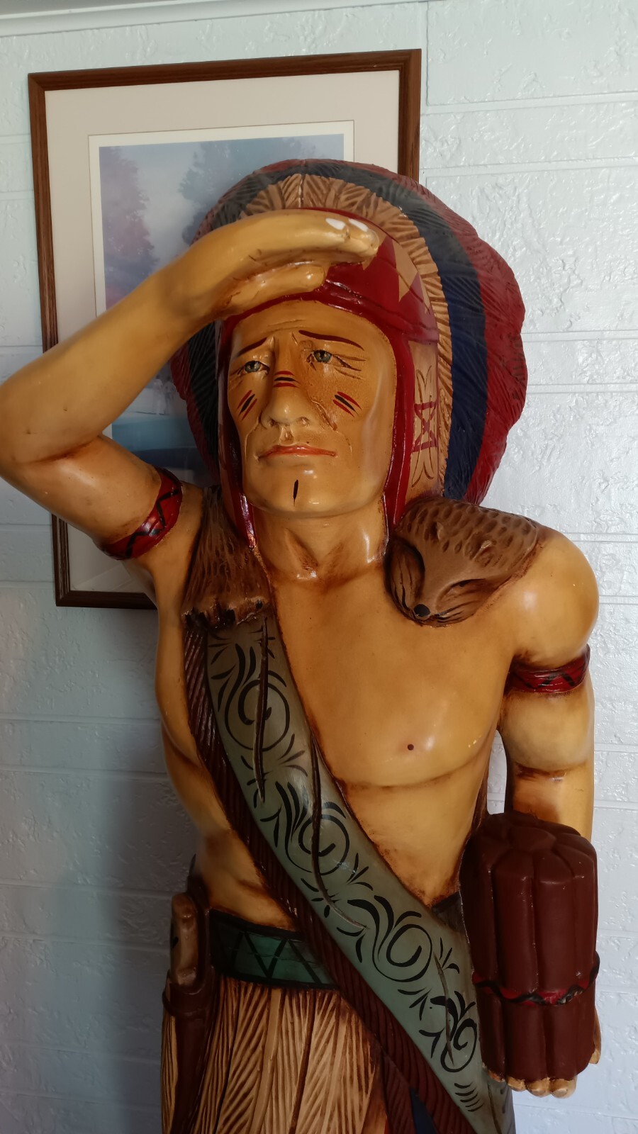 Vintage Cigar Store Indian 6' 4" tall fiberglass / resin eBay