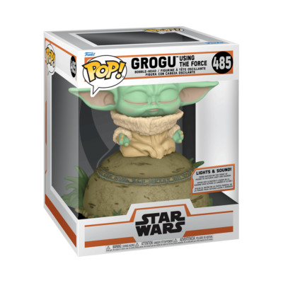 Funko Pop! Deluxe Sfx: Star Wars - Grogu Using the Force #485 in Protective Case