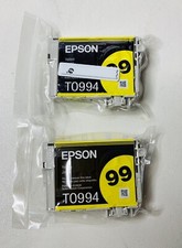 Epson 99 T099420 Yellow Ink Cartridge Sealed Bag Genuine LOT of 2
