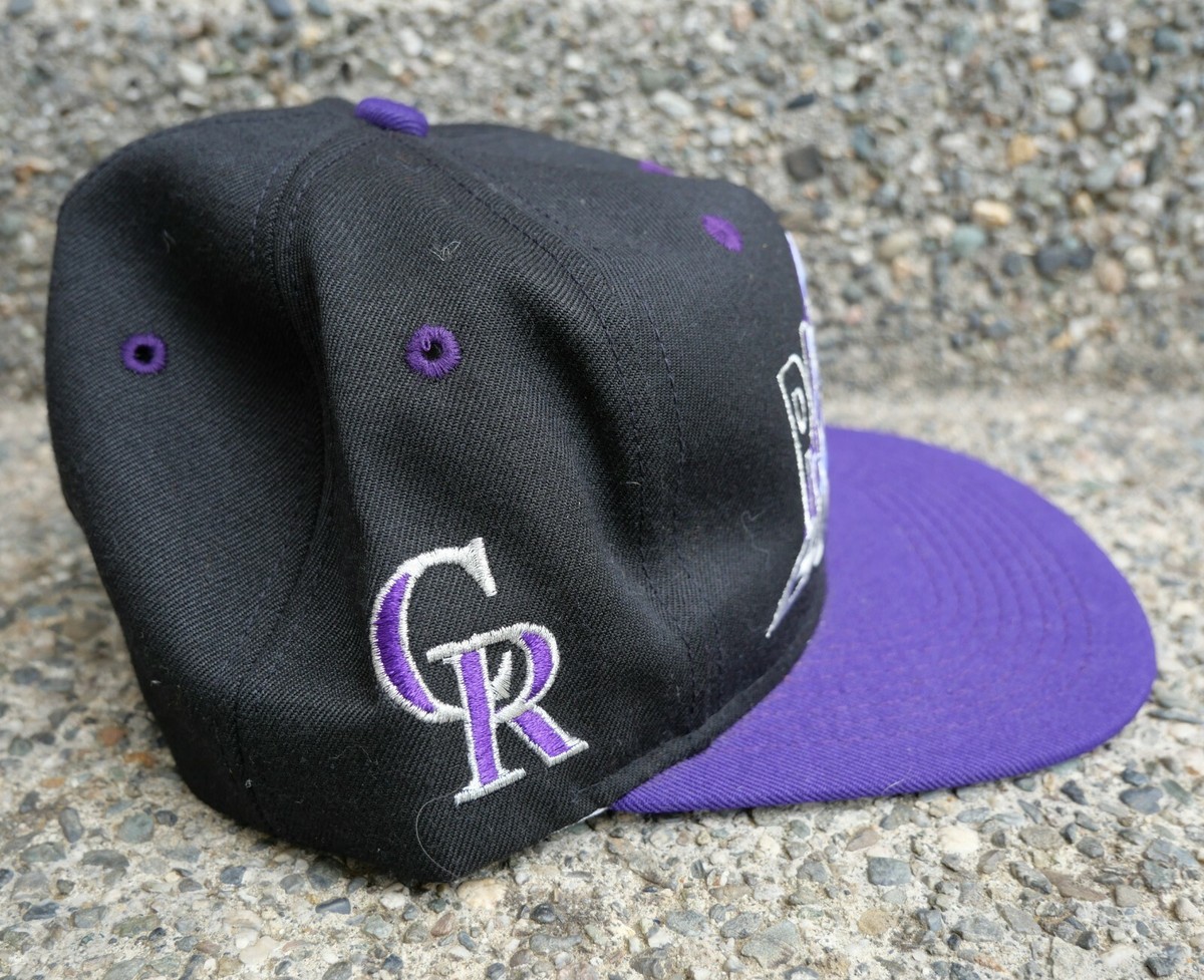 Vintage Colorado Rockies New Era Black With Purple Bill Vintage Colorado Rockies New Era Black With Purple Bill