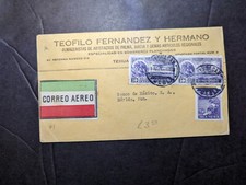 Cubierta de correo aéreo de México 1932 Tehuacán a Mérida Yucatán