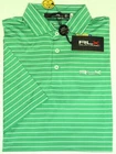 RLX Polo Ralph Lauren Green Striped Short Sleeve Wicking Shirt UPF 50+ $98