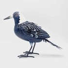 MAGGIE THE MAGPIE Metal Garden Bird Ornament Sculpture Outdoors Navy Statue