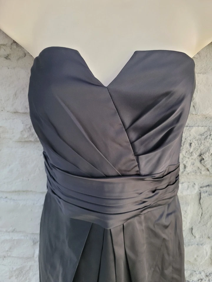 White House Black Market Strapless Short Black Cocktail Dress Size 8 - Image 3 of 4