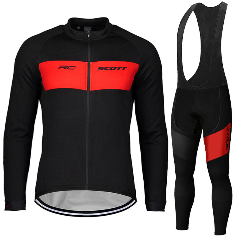 Cycling Jersey Long Sleeve Bib Pant Bike Wear Shirt MTB Ride