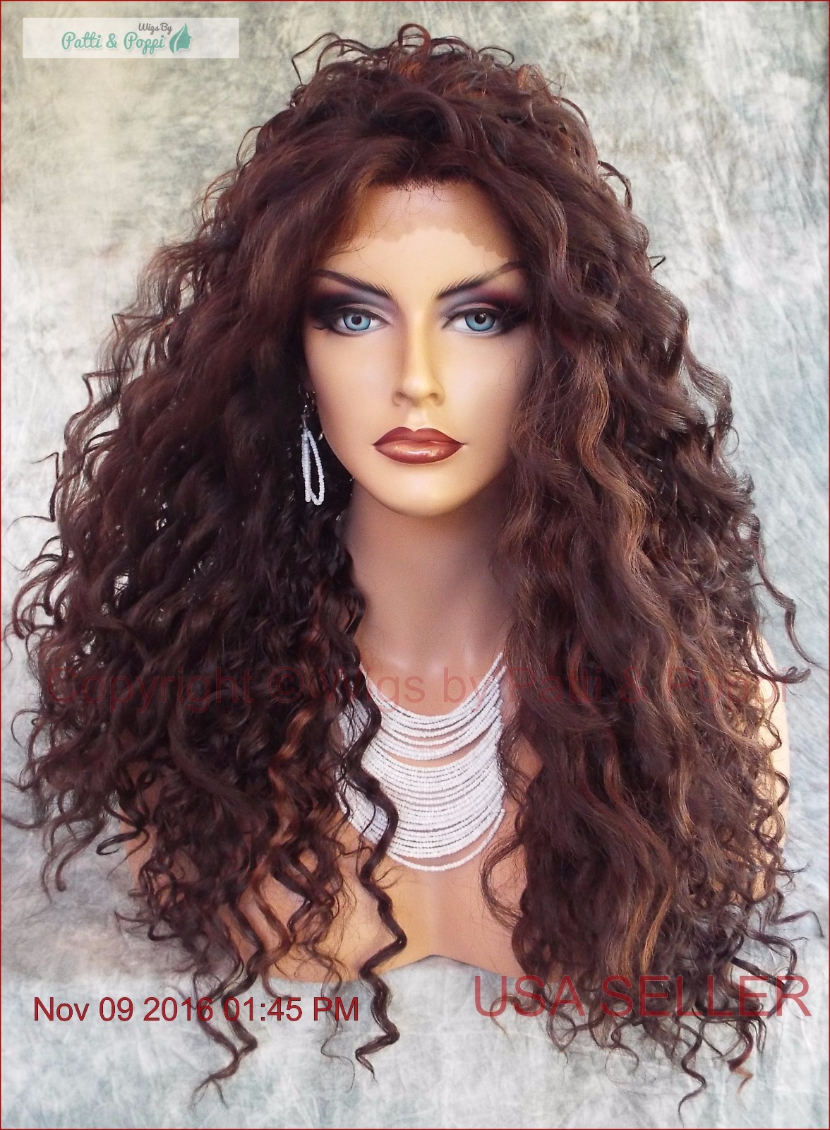 LACE FRONT LONG CURLY STYLE WIG COLOR FS4.30 SEXY STYLE US SELL 1112 18879866634 eBay