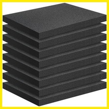 Black Packing Foam Sheets- 8PCS Cuttable Polyurethane Foam Pads Polyurethane ...
