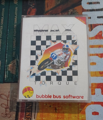 Max Torque (Bubble Bus 1987) Commodore 64 (Tape, Manual, Box) works CIB 8-bit