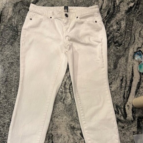 London Jean VS Victoria Secret Siren Jeans Women 6 White Skinny Stretch Denim