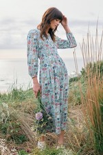 Seasalt Women's Regular Meadowsweet Dress Cabin Sampler Limpet