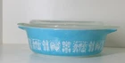 Pyrex 471 Butterprint  Turquoise 1 Pt Baking Casserole Dish w/Lid