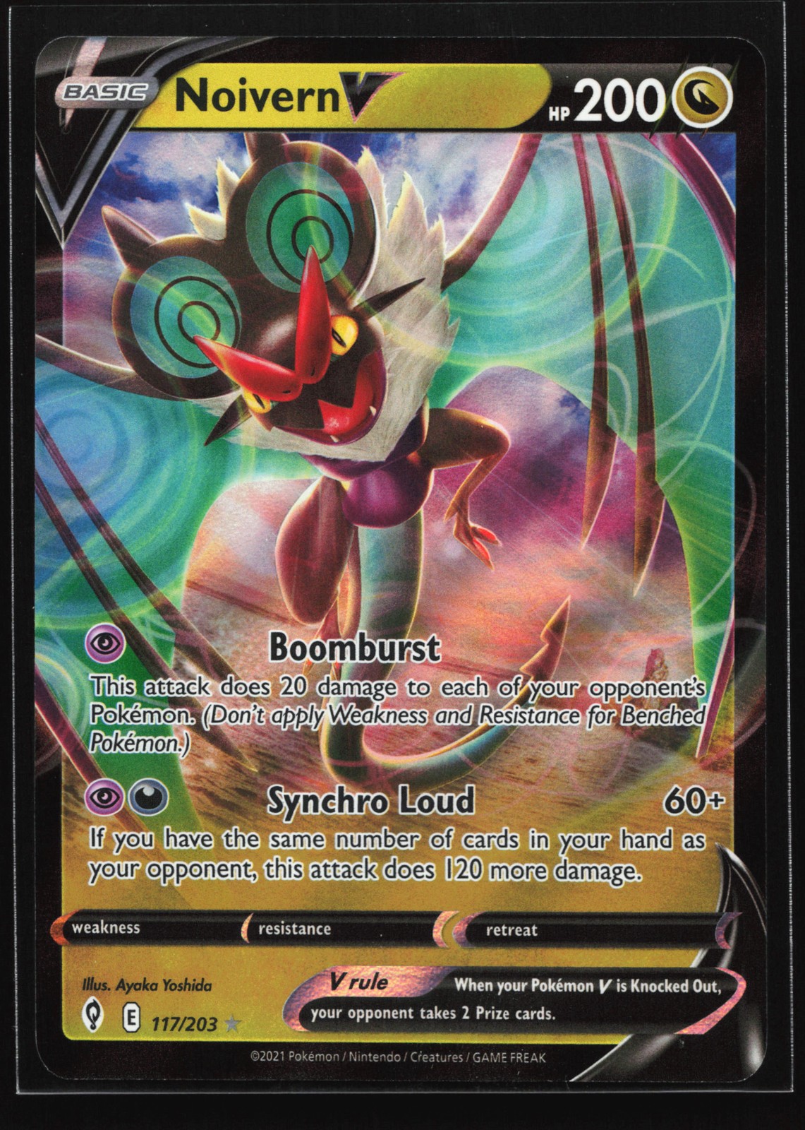 Noivern V 117/203 SWSH07: Evolving Skies Ultra Rare Pokemon Card